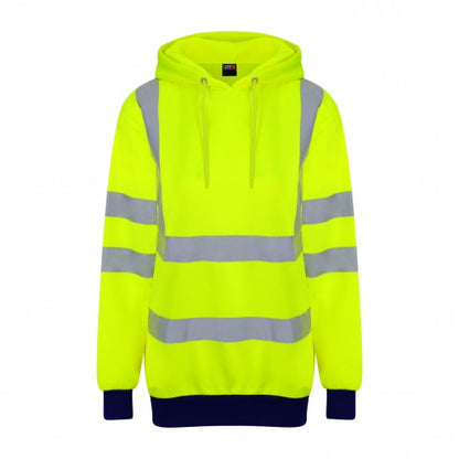 Front - Pro RTX High Visibility Unisex Adults Reflective Hoodie