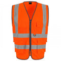 Front - Pro RTX High Visibility Unisex Adults Executive Waistcoat