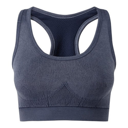 Front - TriDri Womens/Ladies Seamless 3D Fit Multi-Sport Denim Look Sports Bra