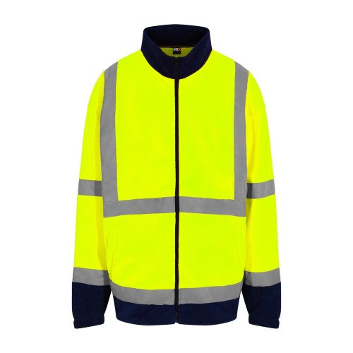 Front - PRO RTX High Visibility Mens Full-Zip Fleece