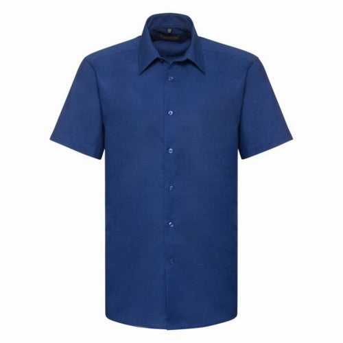 Front - Russell Collection Mens Oxford Easy-Care Tailored Shirt
