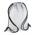 Silver - Front - Bagbase Unisex Adult 15L Drawstring Bag