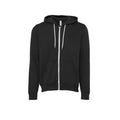 Front - Bella + Canvas Unisex Adult Fleece Full Zip Hoodie