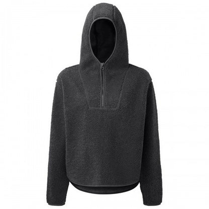 Front - TriDri Womens/Ladies Sherpa Fleece Quarter Zip Hoodie
