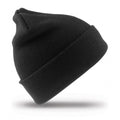 Black - Front - Result Genuine Recycled Mens Woolly Ski Hat