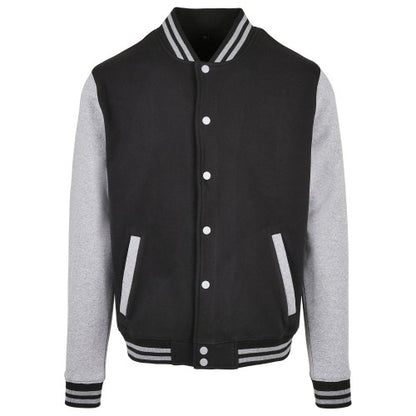Front - Build Your Brand Mens Basic College Jacket