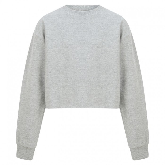 Front - SF Minni Girls Heather Slounge Sweatshirt