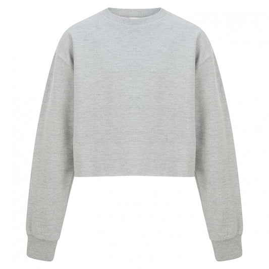 Front - SF Minni Girls Heather Slounge Sweatshirt