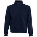 Front - Fruit of the Loom Mens Classic 80/20 Zip Neck Sweatshirt