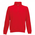 Front - Fruit of the Loom Mens Classic 80/20 Zip Neck Sweatshirt