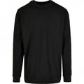 Front - Build Your Brand Mens Organic Ribbed Cuff Sweatshirt