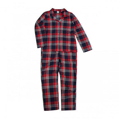 Front - SF Womens/Ladies Tartan Pyjama Set