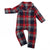 Front - Larkwood Baby Tartan All-In-One Nightwear