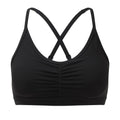 Front - TriDri Womens/Ladies Ruched Medium Impact Sports Bra