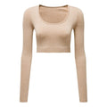 Front - TriDri Womens/Ladies Ribbed Seamless 3D Crop Top