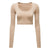 Front - TriDri Womens/Ladies Ribbed Seamless 3D Crop Top