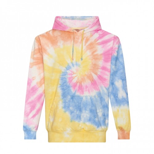 Front - Awdis Unisex Adult Swirl Tie Dye Hoodie