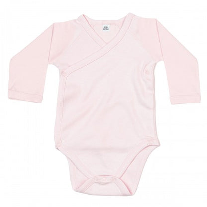 Front - Babybugz Baby Kimono Long-Sleeved Bodysuit