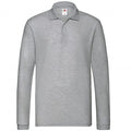 Front - Fruit of the Loom Mens Premium Long-Sleeved Polo Shirt