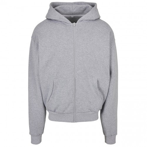 Front - Build Your Brand Mens Ultra Heavyweight Full Zip Hoodie