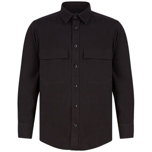 Front - Front Row Unisex Adult Cotton Drill Overshirt