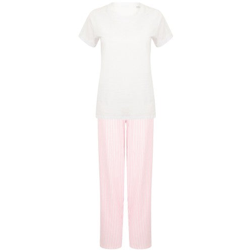 Front - Towel City Womens/Ladies Stripe Pyjama Set