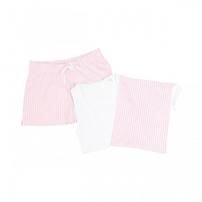 Front - Towel City Womens/Ladies Stripe Short Pyjama Set