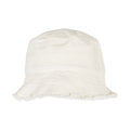 Off White - Front - Yupoong Flexfit Alpha Open Edge Bucket Hat