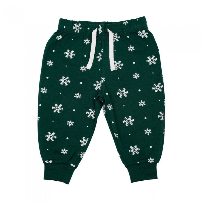 Front - Larkwood Baby Snowflake Lounge Pants