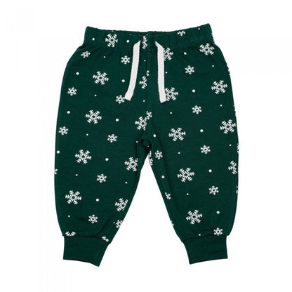 Front - Larkwood Baby Snowflake Lounge Pants