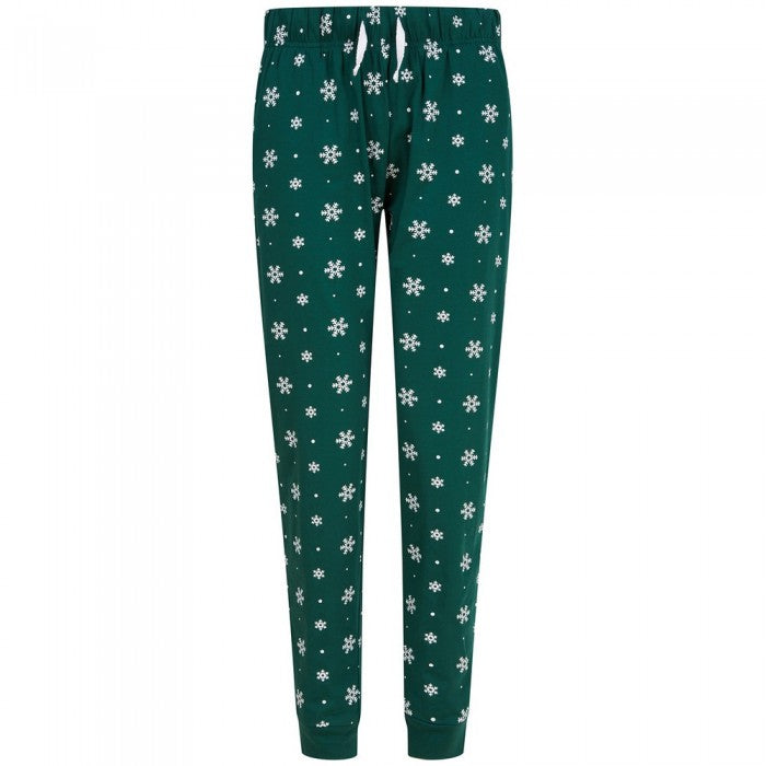 Front - SF Womens/Ladies Snowflake Lounge Pants