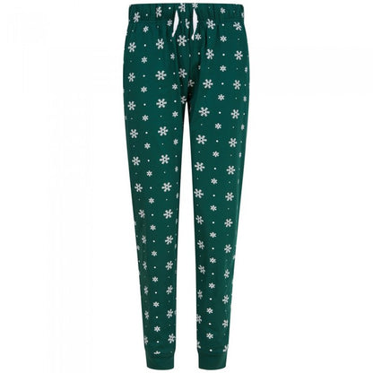 Front - SF Womens/Ladies Snowflake Lounge Pants