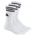 Front - Adidas Mens Contrast Striped Crew Socks (Pack of 3)