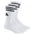 Front - Adidas Mens Contrast Striped Crew Socks (Pack of 3)