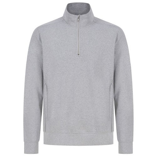 Front - Henbury Unisex Adult Sustainable Quarter Zip Sweatshirt