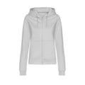 Front - Awdis Womens/Ladies College Heather Full Zip Hoodie