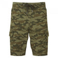 Front - Wombat Mens Camo Cargo Shorts