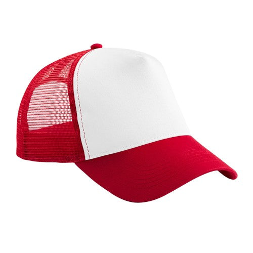 Front - Beechfield Childrens/Kids Contrast Panel Trucker Cap
