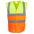 Front - Yoko Unisex Adult Two Tone Hi-Vis Vest