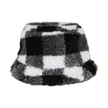 Front - Flexfit Unisex Adult Checked Sherpa Bucket Hat