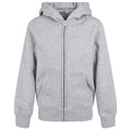 Front - Build Your Brand Childrens/Kids Basic Organic Full Zip Hoodie