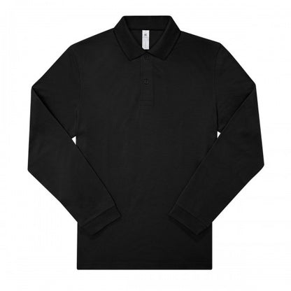 Front - B&C Mens My Long-Sleeved Polo Shirt