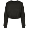 Front - Build Your Brand Womens/Ladies Terrycloth Crop Sweatshirt