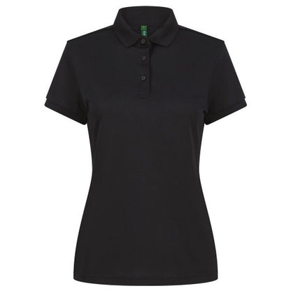 Front - Henbury Womens/Ladies Recycled Polyester Polo Shirt