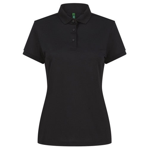 Front - Henbury Womens/Ladies Recycled Polyester Polo Shirt
