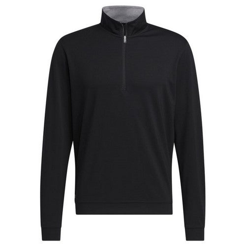 Front - Adidas Mens Elevated Quarter Zip Sweatshirt
