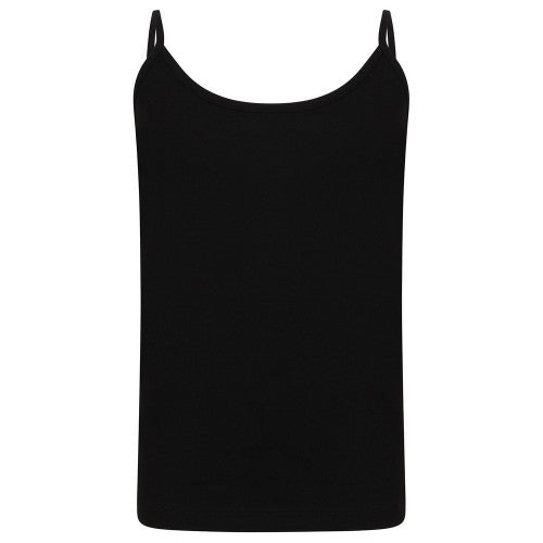 Front - SF Minni Girls Feel Good Stretch Spaghetti Strap Vest Top