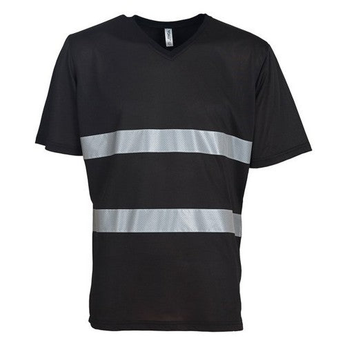 Front - Yoko Mens Hi-Vis Lightweight V Neck T-Shirt