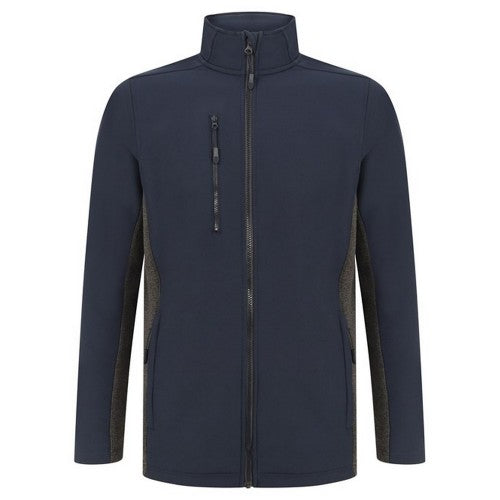 Front - Henbury Unisex Adult Contrast Soft Shell Jacket