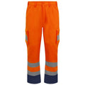 Front - PRORTX Mens Hi-Vis Cargo Trousers